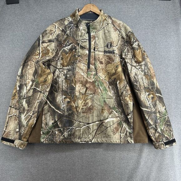 Bushnell Fleece Jacket Men's Size XXL Half Zip Pullover Camo Hunting Fishing - Picture 1 of 11